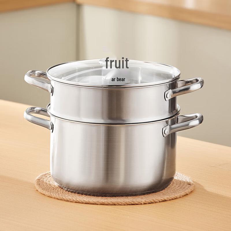 

Bear 304 Stainless Steel Soup Pot with Steamer Set