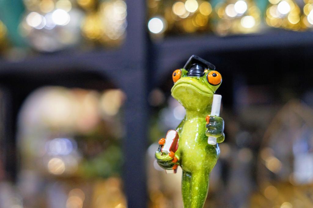 Graduate Frog Figurine