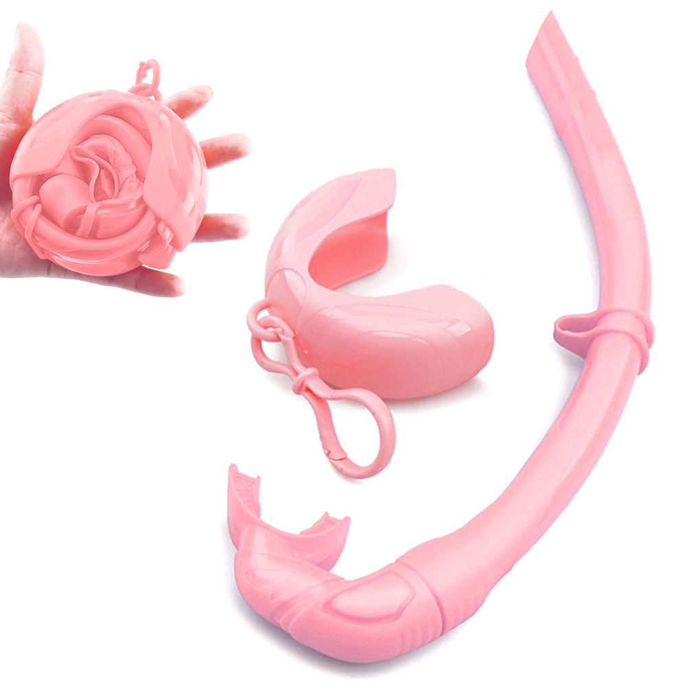 Diving Snorkel Waterproof Portable Foldable Multi-color Silicone Freediving Snorkel For Swimming Diving