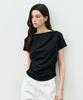 BASIKA Drape Short Sleeve T-Shirt (Black)