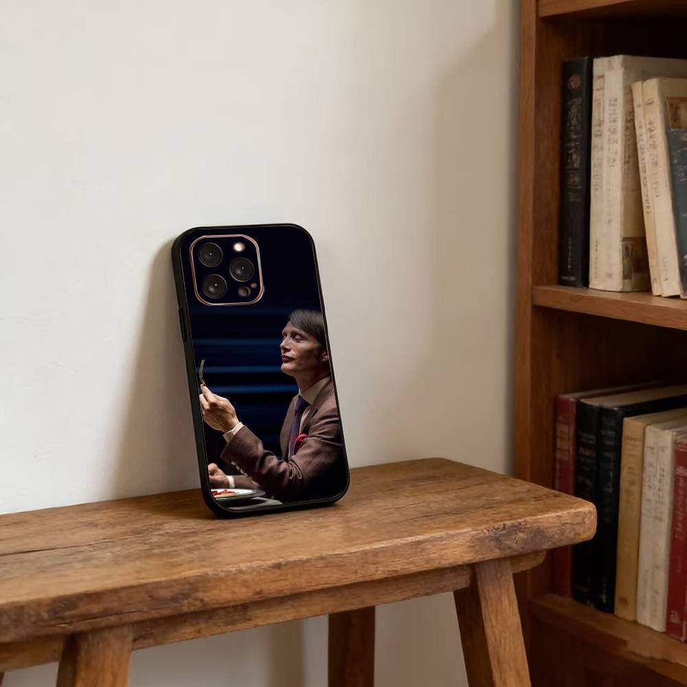 

H-Hannibal Lecter Phone Case For iPhone17,16,15,14,13,12,11 Plus,Pro Magnetic with Magsafe Wireless Charging iPhone15Plus