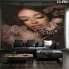 Floral Dreams Custom Name Wall Tapestry Aesthetic Wall Hanging Printed Fabric Blanket Decorative Tapestries For Bedroom Living Room Home Decor