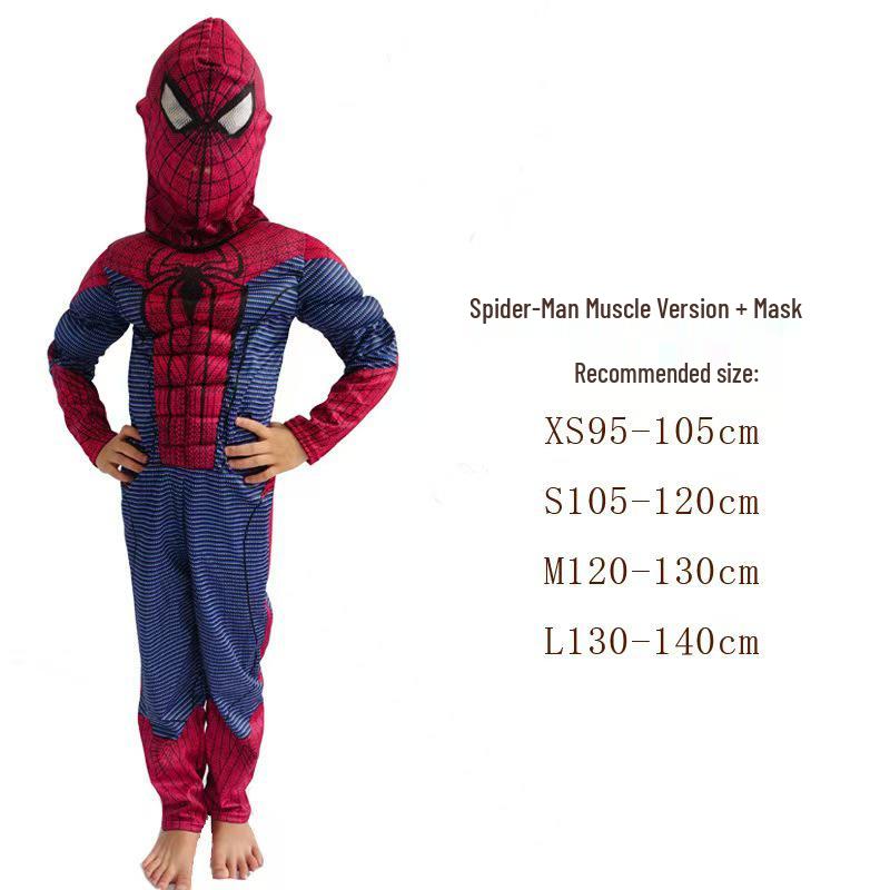 Kids' Muscle Costume: Halloween Heroes – Iron Man, Captain America, Thor, Hulk, Optimus Prime, and Spider-Man