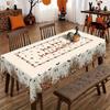 2D flach 1 Stück - Tischdecke für Halloween - Retro-Design mit Kürbissen, Fledermäusen und Blumenxzj