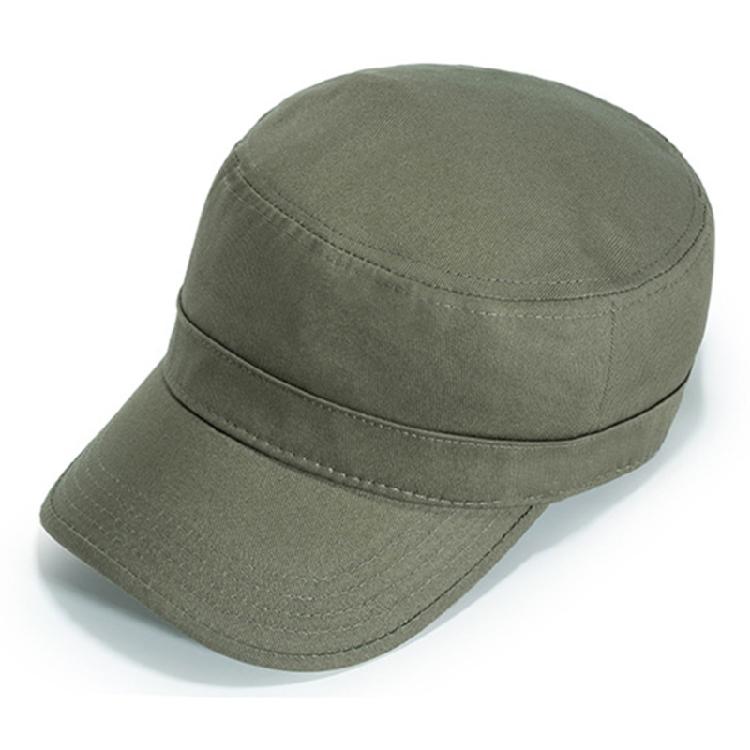 Versatiles Armies Green Hat Man Casual Checkered Lining Hat Back Closed Flat Hat for Everyday Use and Outdoor Activity