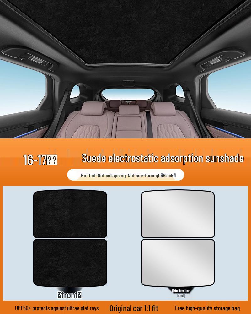 Electrostatic Sunshade Curtain for BYD Song, Seal, Qin, Han, Yuan, Tang, EVDM with Sunroof