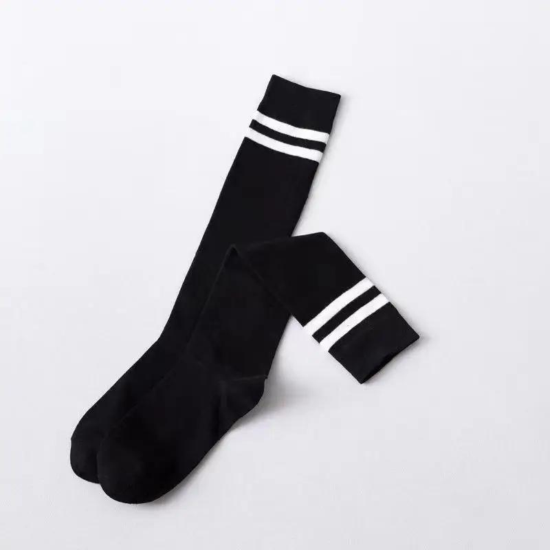 Sports Style Calf Socks Japanese Korean Student JK Stripe College Style Girl Cotton Socks Pile Up Socks Baseball Stockings