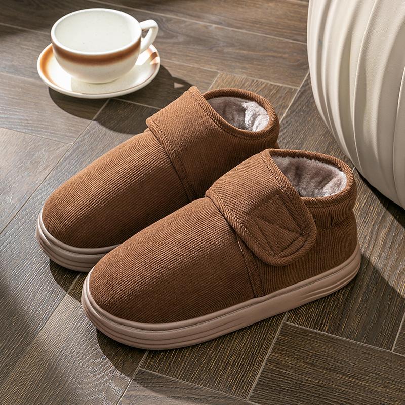 Men's cotton shoes winter bag heel non-slip velvet thickened cold-proof high-top warm elderly cotton slippers men's outer wear