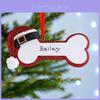 Personalized Resin Christmas Dog Bone Ornaments With Festive Designs For Holiday Cheer