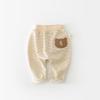 Spring Newborn Cartoon Pants - Unisex Korean Style Striped Casual Wear