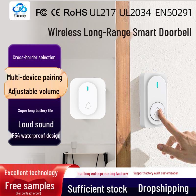 Wireless Doorbell Chime for Home with Long-Range, Multi-Ringtones, and Elderly Pager Functionality