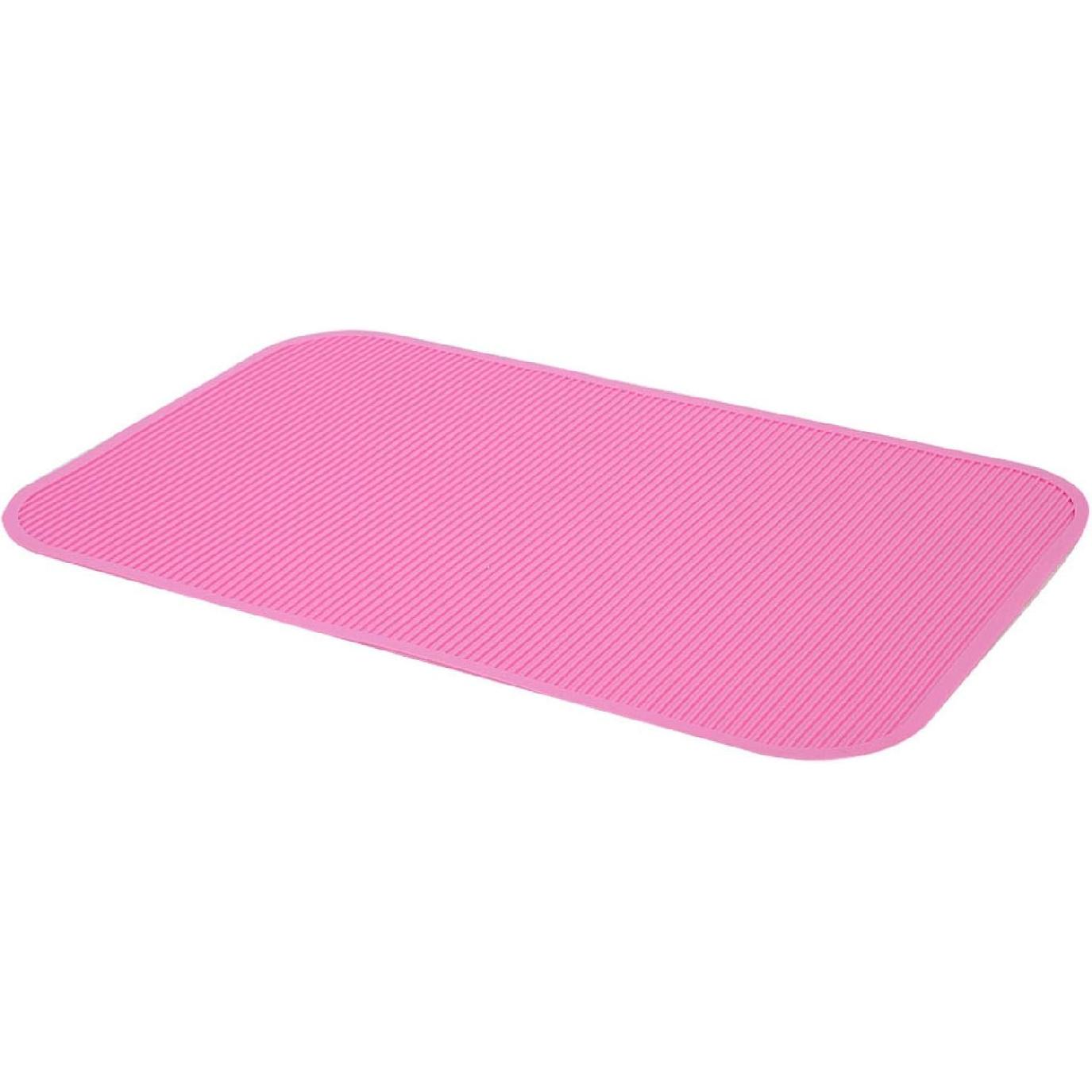 KUIDAMOS Pet Grooming Mat,Cat Dog Non-Slip Rubber Bathing Training Mat for Pet Grooming Table,Pet Slip Rubber Mat Non-Slip Rubber Mat (Pink)