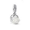 Pandora White Rose In Bloom Double Dangle Charm 793200c01