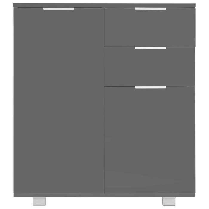 VidaXL Buffet Gris brillant 71x35x80 cm Bois d'ingénierie 283717