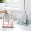 Kitchen Storage Holders Racks Standing Towel  Hanger Punch-free Counter Top Sink Dishcloth Sponge Drain Rack Desktop Organizer