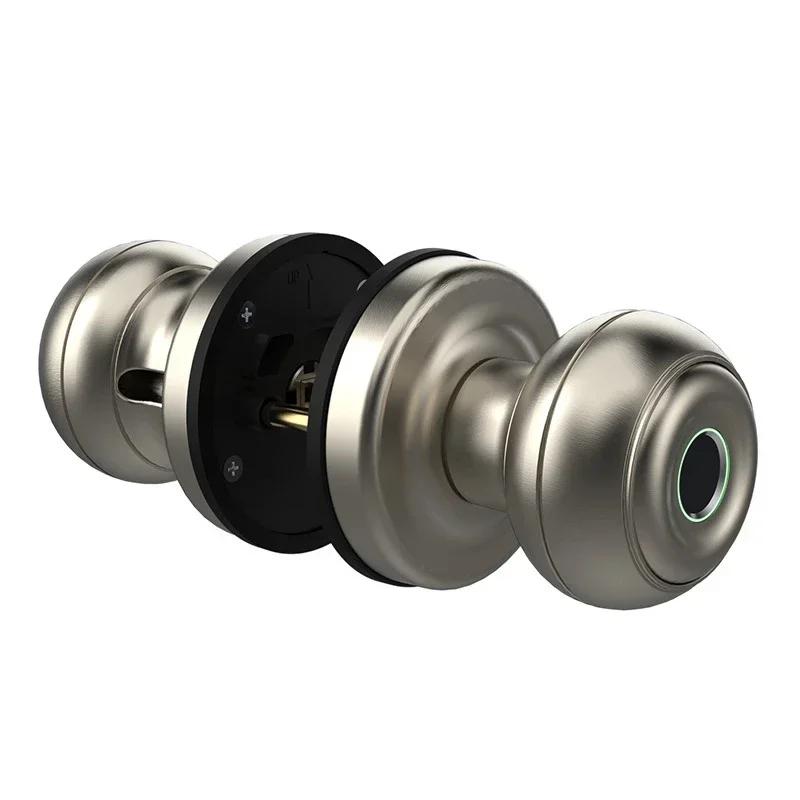 

Блокировка отпечатков пальцев для интеллектуального замка Tuya с поддержкой Bluetooth, бесключевой доступ, биометрическая разблокировка с помощью отпечатков пальцев Type-C и механического ключа серебряный