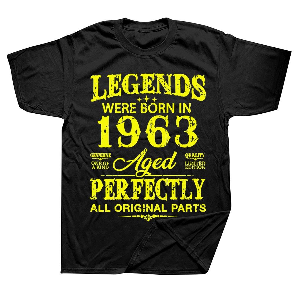 Novelty Vintage 1963 Funny 62 Years Old T Shirts Graphic Streetwear Short Sleeve Birthday Gifts Summer T-shirt Mens Clothing