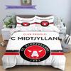 FC Midtjylland  Pattern Bedding Quilt Set  Home Decoration  Gift (1 * Duvet Cover + 2 * Pillowcase  Without Core)