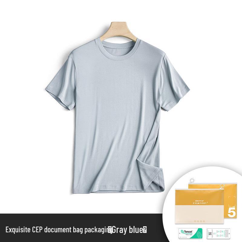 60-Pack Double-Sided Modal Unisex Short-Sleeve T-Shirt - Solid Color Thin Base Layer for Spring/Summer