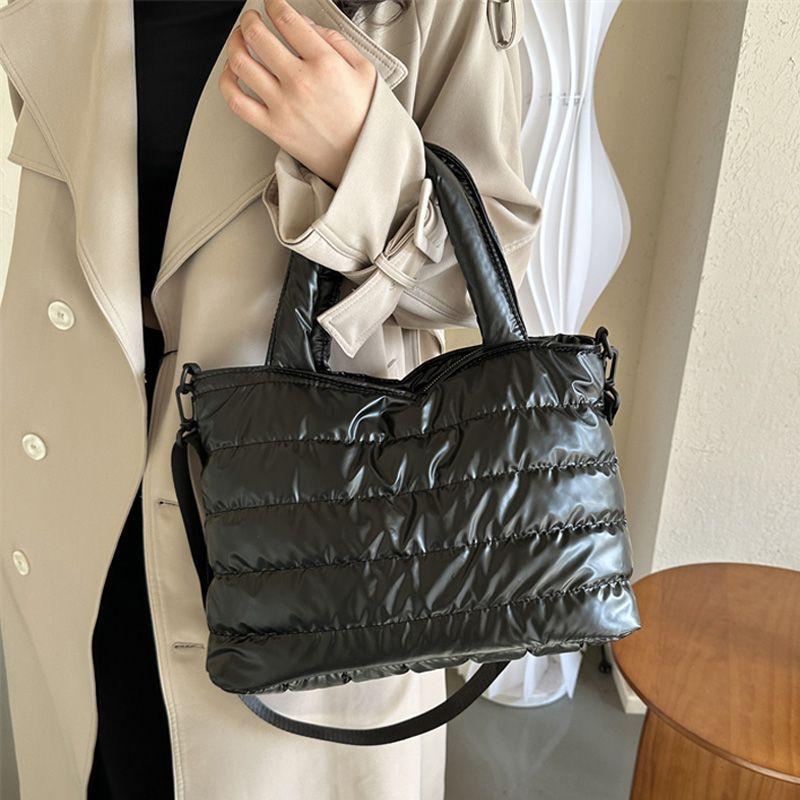 Cotton clothes women's bags spring and summer new embroidered thread space cotton shoulder handbag fashion glossy women's messenger bag