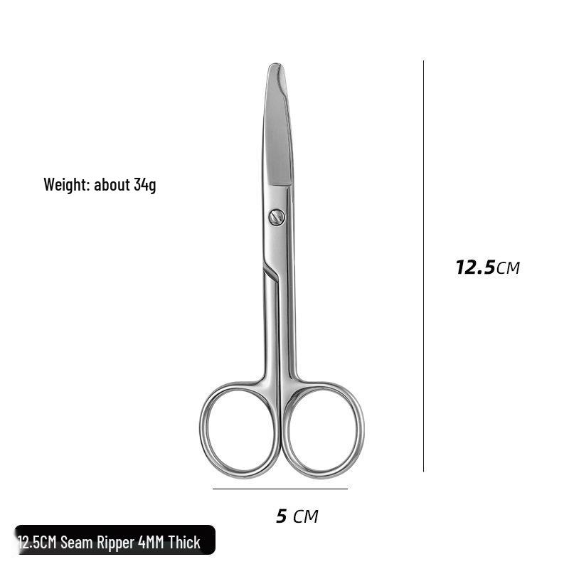 Curved Stainless Steel Scissors for Veterinary and Teaching Use - Sizes 14/16/18/20, Ideal for Suture Removal and Gauze Cutting, Non-Medical
