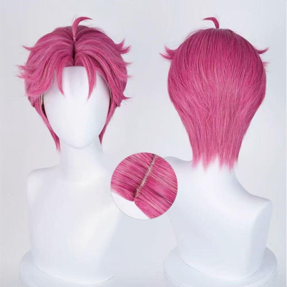 

Pop Boys Costume Wig Kids, Anime Cosplay Your Idol Anime Wigs Short Straight Hair for Men Halloween Cosplay Props красный