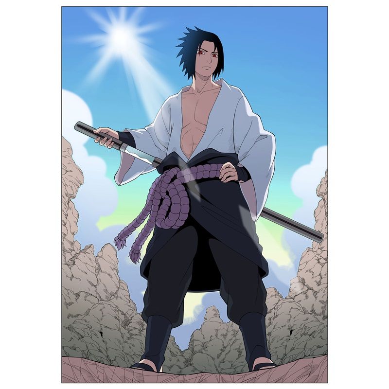 Anime Uchiha Sasuke Cosplay Kostým top kalhoty pásek Cos Konvent dárek pro dospělé Unisex verze