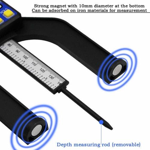 HENPS Digital Depth Gauge, Depth/Height Measurement Tool, 0-80mm (Batteries Sold Separately), LCD Digital Depth/Height Gauge, Precision Electronic Dig
