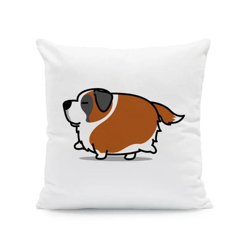 Fun Corgi Cartoon Pillowcase Car Ornaments Office Living Room Sofa Home Pillowcase