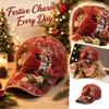 Baseball for Men Women, Retro Curved Christmas Digital Print, Vintage