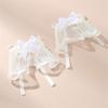 Lace Wrist Cuffs Pair for Historical Costume Parties Decorative Bowknot Lace Wristband for Cosplay and Fashion