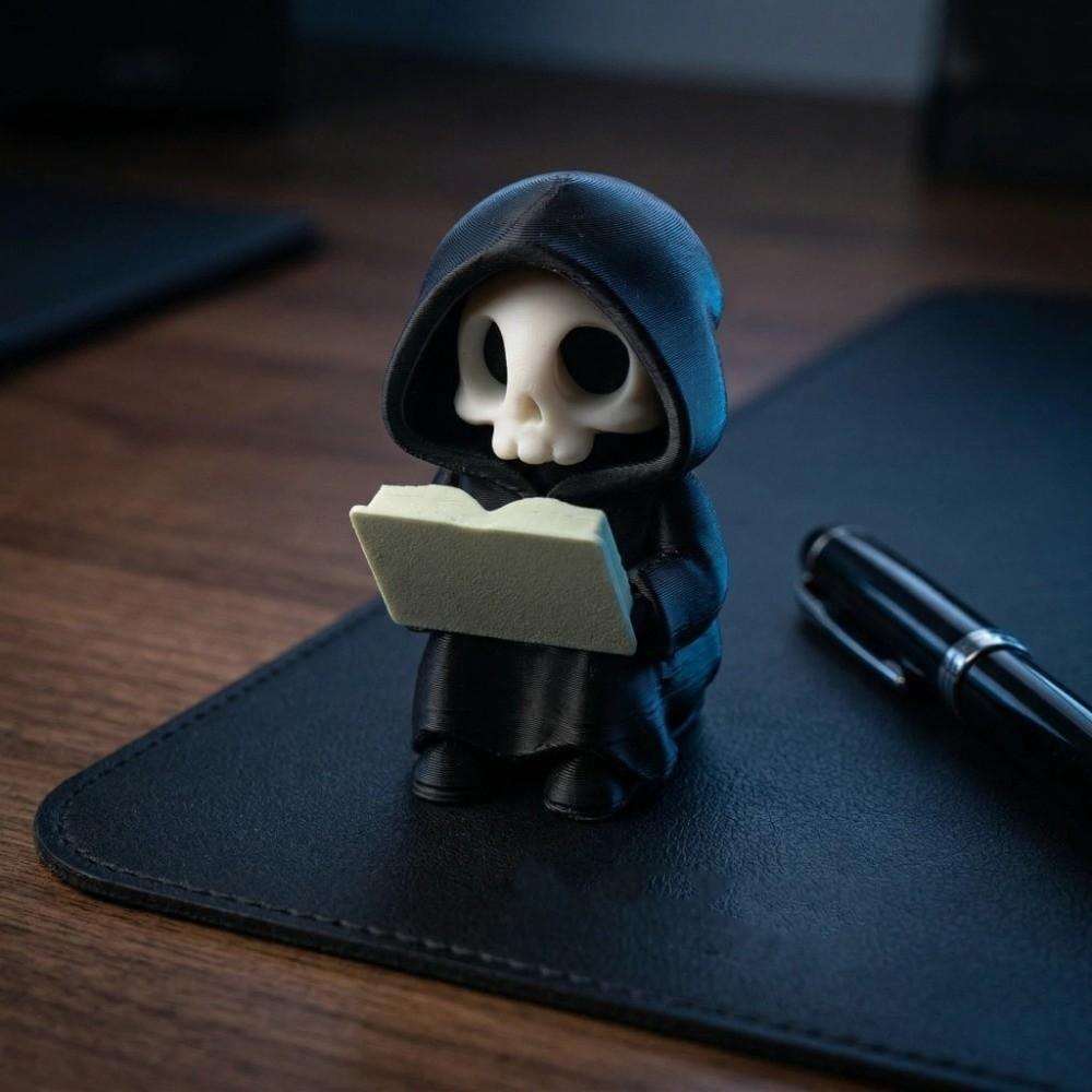 Cartoon Gothic Decoration Creative Reading Pose Ghost Statues Bedroom Decor