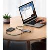 Ugreen CM473 USB-C Hub: Expandable 2 USB-A & 2 USB-C Ports, 20cm Cable, Gray