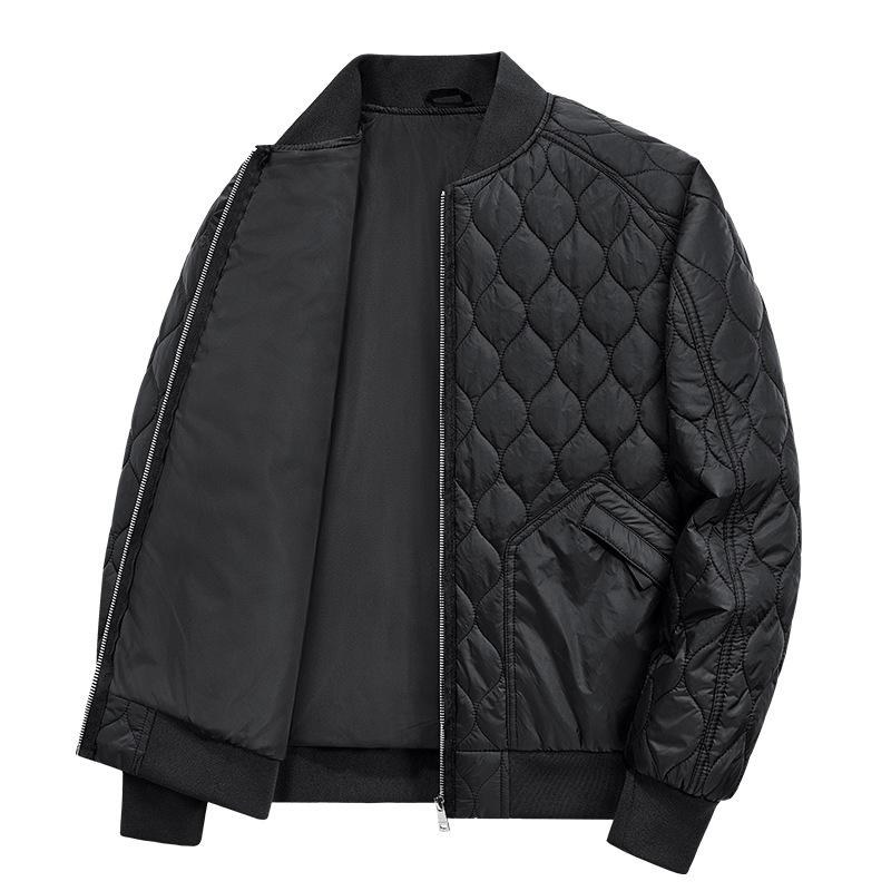 Autumn and Winter New Men's Baseball Collar Soft Youth Cotton-padded Jacket Warm and Fleece Jacket Men