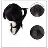 Schwarze kurze Perücke Cos Japanischer Anime Cosplay Perücke 38cm Cooles Sissy Stirnband Perücken Punk Hochwertige synthetische Perücken