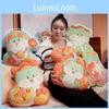 Double Printed Cartoon Face Year Of The Snake Throw Pillow Mascot Toy Cushion