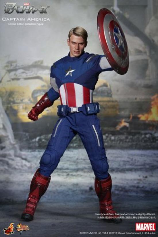 Movie Masterpiece Avengers Scale Figure Captain America 1/6