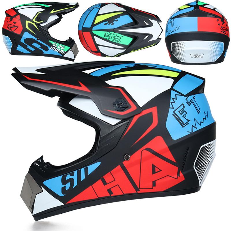 Four Seasons Motorcycle Off-road Helmet for Men and Women, Electric Bike Helmet, Mountain Bike Off-road Helmet, Racing Speed Descent Pedal