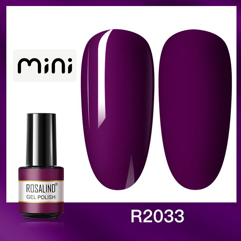 ROSALIND Mini Nail Gel Polish Hybrid Gel Polish UV Gel Manicure Soak Off Nail Art Base Top Coat