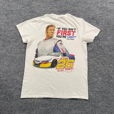 Talladega Nights Die Ballade von Ricky-Bobby Comedy Shirt Klein 17x23 Weiß