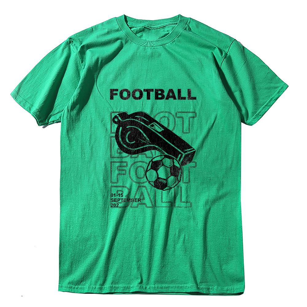 Coolmind YC003 Superior Exclusive football whistle printed Cotton Unisex T-shirt Big size t shirt Crewneck Loose men tshirt tee