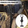 Stainless Steel Phone Holder Mobile Phone Retractable Holder with 60cm Cord Heavy Duty Keychain with Magnetic Closure Carabiner