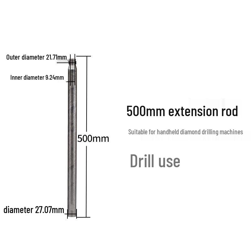 Tungsten Steel Diamond Core Drill with Threaded Handheld Design and Extended Connecting Rod