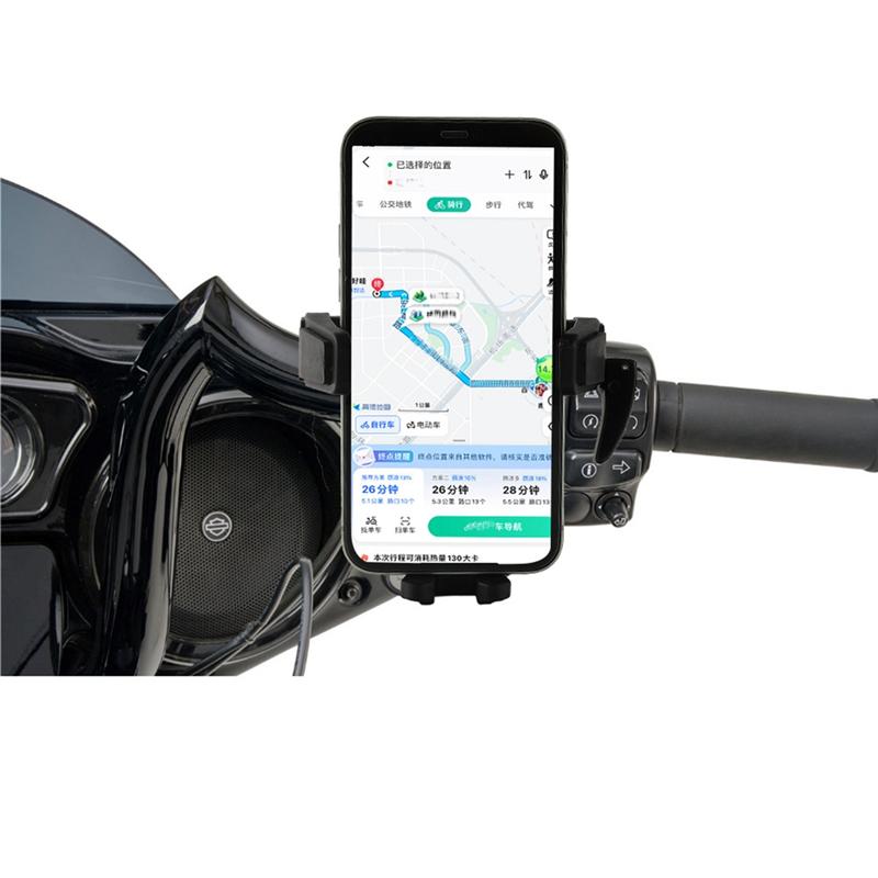 

Offset Perch Mount Motorcycle Phone Holder For -Davidson Scrambler R Nine T GL1800 Gold Wing чорний