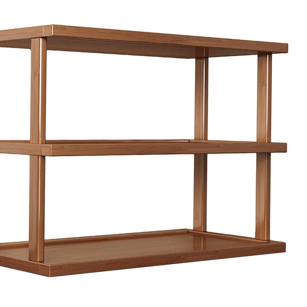 Desktop Organizer 2 Layer Spice Rack Cosmetic Storage Decor Wood Storage Rack for Dorm Dresser Kitchen Apartment Farmhouse