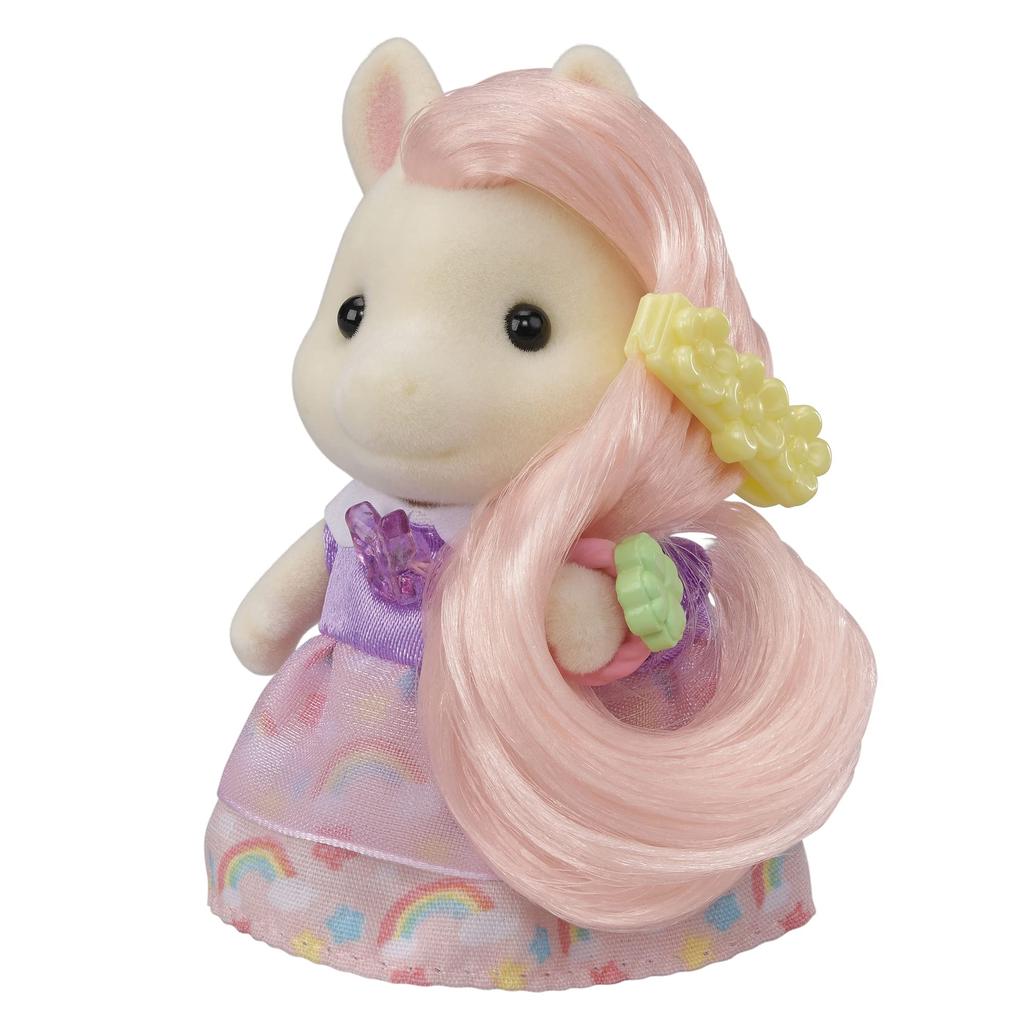 Sylvanian Families Hair Salon Pony Vanity Dresser ST Mark Certified Toy Dollhouse for Ages 3 and Sylvanian Epoch [Stylish Set] F-18 Up, Families,