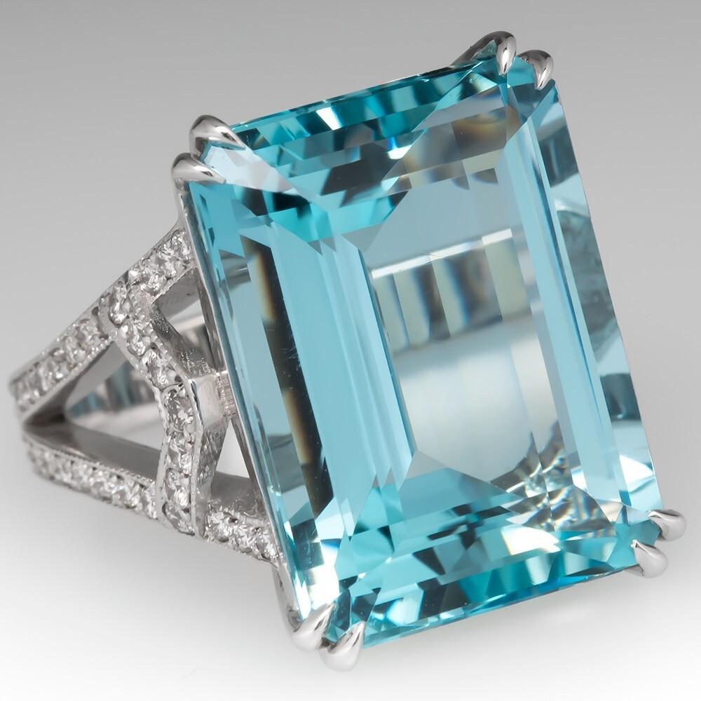 WOSIKATE Exaggerated Princess Square Blue Topaz Engagement Ring For Women Fashion Jewellery CopperPlated Finger Ring