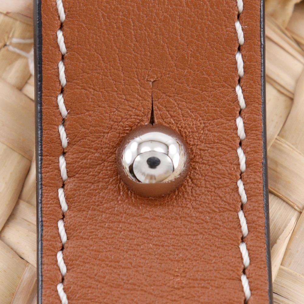 LOEWE Basket bag small Tote Bag Basket bag Brown Raffia/leather Women Used