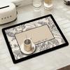 Kitchen Countertop Drain & Absorbent Mat for Dishes, Dining Table, and Coffee Machine