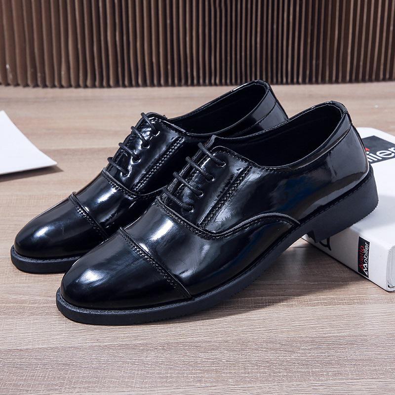 

Мужские универсальные кожаные туфли с круглым носком – модная, дышащая, повседневная и официальная обувь для весны и осени. 42 чёрный